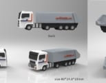 USB-stick zandvrachtwagen groot bedrukken