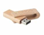 Bamboehouten USB-stick met Carbon Finish (USB 2.0) met logo
