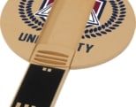 Duurzame afbreekbare ronde USB-stick - Kraft bruin, bedrukt met uw logo