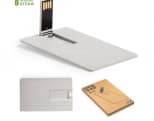 Duurzame tarwestro USB-stick creditcard met logo bedrukken
