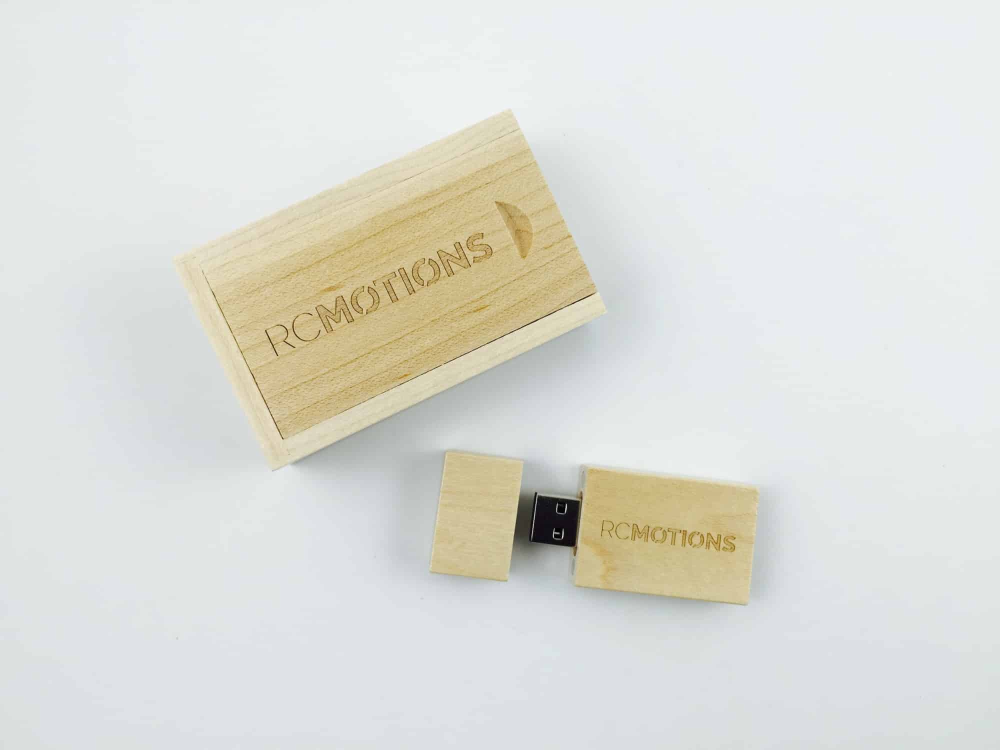 ECO houten USB methouten doosje bedrukken