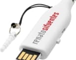 USB-stick met stylus - Bedrukt met uw logo in 4 kleuren wit