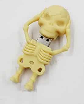 USB stick skelet met logo bedrukt