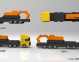 USB-stick vrachtwagen dieplader bedrukken