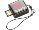 Vierkante USB-stick met Doming-Opdruk logo